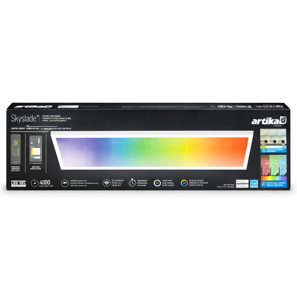 Panneau DEL intelligent Artika Skyshade 4000 lm – RGB + Blanc ajustable – 50 000 h