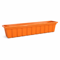 Jardinière rectangulaire en plastique – Bac à fleurs extérieur couleur terracotta